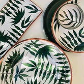 Palm Leaves Round Pasta Platter